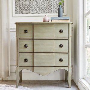 [버지니아]제노바 3단서랍장 콘솔 엔틱베이지