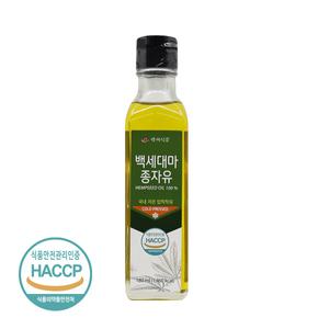 백세식품 대마종자유 180ml 3+1병 HACCP 인증 저온압착착유 햄프씨드오일