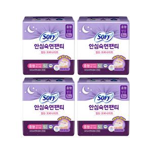 쏘피 안심숙면팬티 중형 5매, 4개