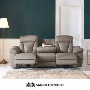 삼익가구 블룸 USB 3인용 전동 리클라이너 가죽소파 양방향 착불