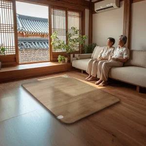 [일월] LX원단 더마루 골드에디션 전기 카페트매트 중형 150x200 일월매트 전기카페트매트