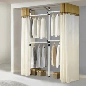 왕자 G드레스룸행거_544/고정형행거/4단행거/커튼행거/드레스룸
