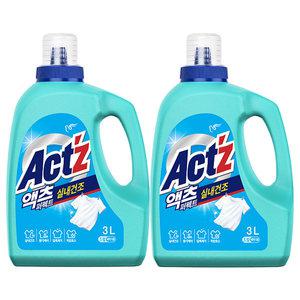 액츠 퍼펙트 실내건조 액체세제 드럼 용기, 3L, 2개