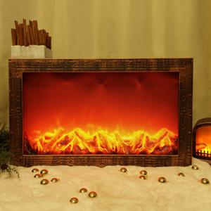 무드등 불멍 벽난로 LED 모닥불 감성 소품 랜턴 캠핑_와이드 스퀘어 특대형