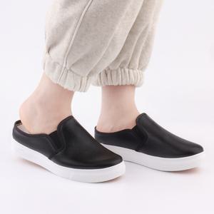 mp38-1 남성 여성 공용 커플 레더 뮬 슬립온 슬리퍼