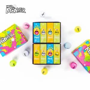 몬스터 비거리 골프공 2피스 12구 퍼팅라인 컬러 투톤 반반 골프볼 스크린 필드 골프공선물 세트