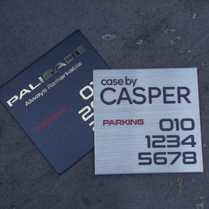 UV 메탈 주차번호판 볼보 주차 알림판 차량 전화번호판 자동차 핸드폰번호 연락처 알림판