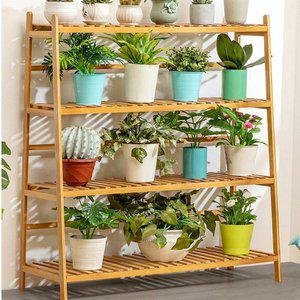 [아도라하우스]원목 화분진열대 선반 3단 소형