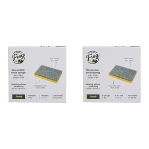 프로그 무흠집 천연펄프 수세미, 6개입, 2개