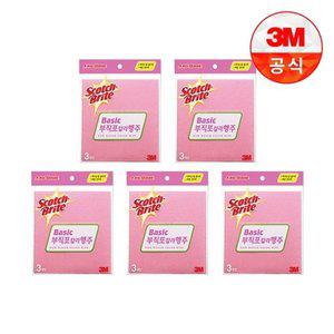 [3M]부직포 칼라행주(3매입)5개세트