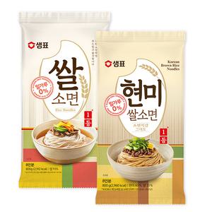 샘표  쌀소면 800g 1개+ 현미 쌀소면 800g 1개 /글루텐프리 국수