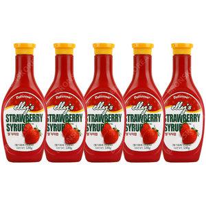 서강 딸기시럽 530g X 5개 과일 팥빙수 연유 소스