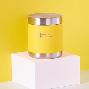 내셔널지오그래픽 이중 스텐 진공 보온 보냉 죽통 400ml 이유식통 보온도시락 남편도시락통
