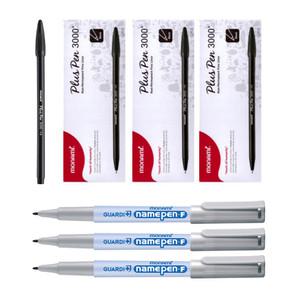 모나미 프러스펜, 흑, 36본 + 가디플러스, 네임펜F, 흑, 3본