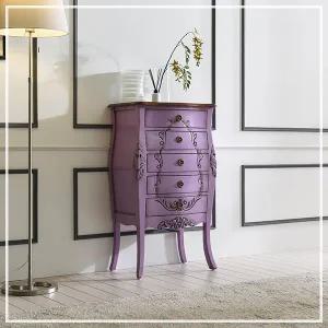 [리체갤러리] 수입 프렌치 엔틱가구 원목 리베카 컬러 5단 서랍장