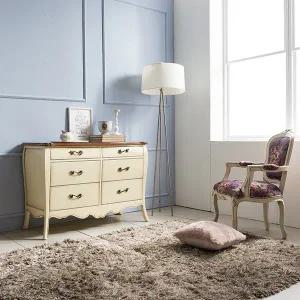 [리체갤러리] 수입 프렌치 엔틱가구 원목 빈티지엔틱 엘라 오딘 와이드 양서랍장