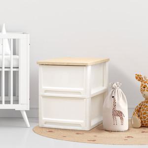 보노하우스 어반 우드상판 베이직서랍장 2단 (바퀴별매)