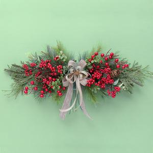 겨울 인테리어 크리스마스 조화 리스 가랜드 벽장식 스웨그 소품