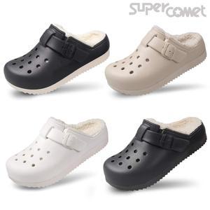 슈퍼카미트 남여공용 하이브리드 더블 소프트 쿠션 방한 털 슬리퍼 wt97sc73