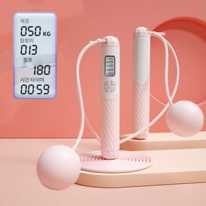 바디체크 줄없는 스마트 줄넘기 다이어트 실내용 노라인 유 무선 ied 줄넘기 2in1