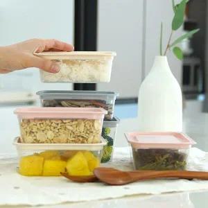 /올리오 사각 전자렌지 냉동밥 도시락통 보관 용기 400ml 24개