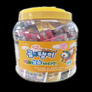 어린이 비타민 캔디 귀여운 내친구 곰탱이 키즈 칼슘 비타민 C D 칼슘 함유 250정 망고맛 어린이간식