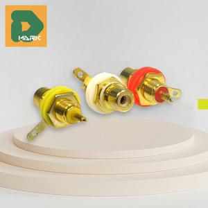 니켈도금 판넬용 RCA잭 단자 비디오 오디오커넥터 절연 소켓 포노 AV젠더 터미널 젠더 내구성 전도성 순동