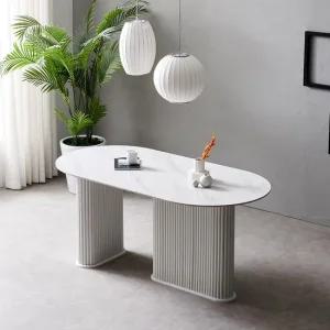 이즈 카밀라 1600 세라믹 타원형 템바 식탁 테이블 IFO207