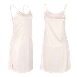 국산 D86 실크 세미달 롱 끈 원피스 슬립 웨어 여성 여자 여름 속치마 이너원피스 실크잠옷 속옷