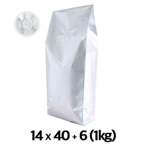 [신세계몰]이지포장 두꺼운 AL 은박 M방 스탠드 원두 커피 봉투 1kg 50매 아로마 밸브 은박