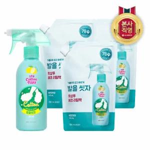 온더바디 코튼풋 발을씻자 풋샴푸 레몬 385ml 1개 + 리필 500ml 3개