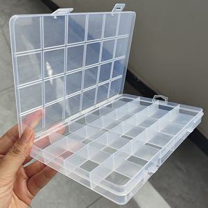 고리형 다용도 24칸 플라스틱 케이스 네일아트 악세사리 보관함 데코덴 비즈 투명 정리함