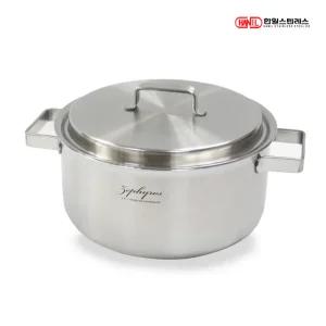 한일STS 제피로스 통5중 스텐레스 IH 인덕션호환 양수냄비 24cm