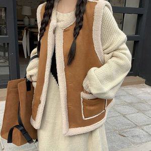 [HS라이프]겨울 코트 점퍼 무스탕 야상 아우터 무스 탕 양털 양면 조끼 캐주얼 베스트