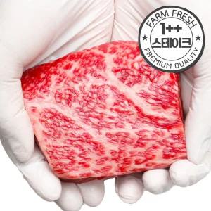 투뿔 한우 1++ 소고기 육즙 두툼한 보섭 삼각 스테이크컷 400g