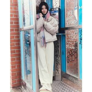 지오다노 여성 NEW 한소희 브러시드 와이드 데님 413943