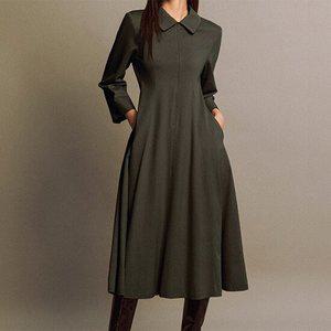 텐션 롱 원피스 A라인