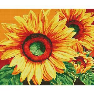 [OFM65QP4]붉은 해바라기 2  캔버스  보석십자수 40x50