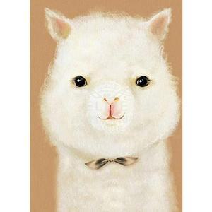 [OFM669OQ]동물 라마  패브릭형  보석십자수 20x30