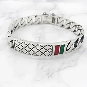 [차차실버]레인보우 은팔찌 커플 남여공용 그린 레드 고급 925실버 아들 딸 엄마 아빠 생일