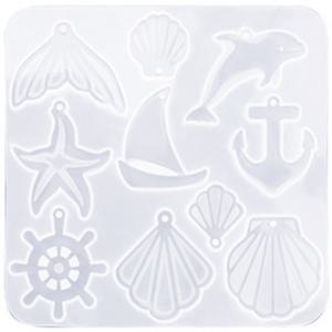 레진 공예 아트 재료 바다 귀걸이 팬던트 실리콘 몰드