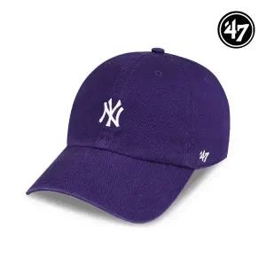 47브랜드 뉴욕 양키스 NY 스몰 로고 MLB 엠엘비 볼캡 야구 모자 퍼플 B-BSRNR17GWS-PP