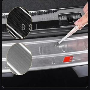 스테인레스 스틸 뒷 트렁크 부트 범퍼 가드 아우디 Q7 2016-2019 용 자동차 액세서리 플레이트 보호대 몰딩