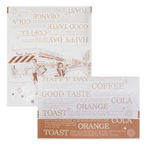 토스트포장지(브라운) 100장 /샌드위치 포장봉투 코팅