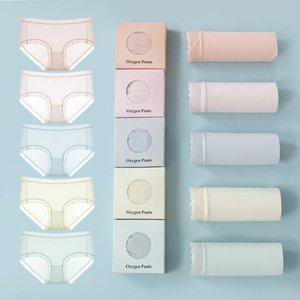 [서울양말]여성 산소팬티 5매입 아이스실크 요일 팬티 쿨링 시스루