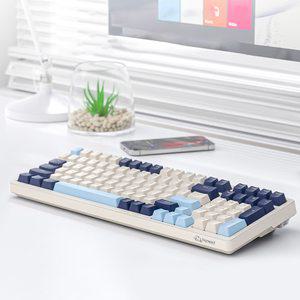 무선기계식키보드 로지텍무선키보드 게이밍 K8 무선 기계식 키보드 100 키 RGB 백라이트 무소음 타이핑 BT5