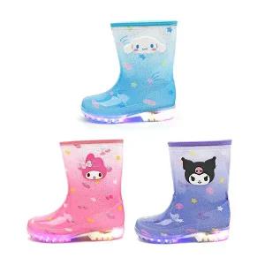 [보리보리/프리프리스 슈즈]유아동 산리오 led 라이팅 레인부츠(시나모롤 쿠로미 마이멜로디)