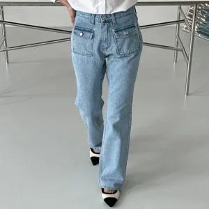 여성 난스판 앞포켓 부츠컷 데님팬츠 핏이 예쁜 나팔 청바지