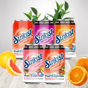 [본사직영] 썬키스트 소다 355ml 24캔 5종 택1 / 오렌지 자몽 자두자몽 복숭아레몬