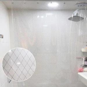 /지킴이필름 늘푸른 블라인드 욕실커튼 - 투명격자(120cm x 180cm)